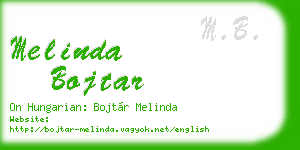 melinda bojtar business card