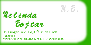 melinda bojtar business card